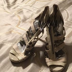 Tan Leather Stiletto Heels